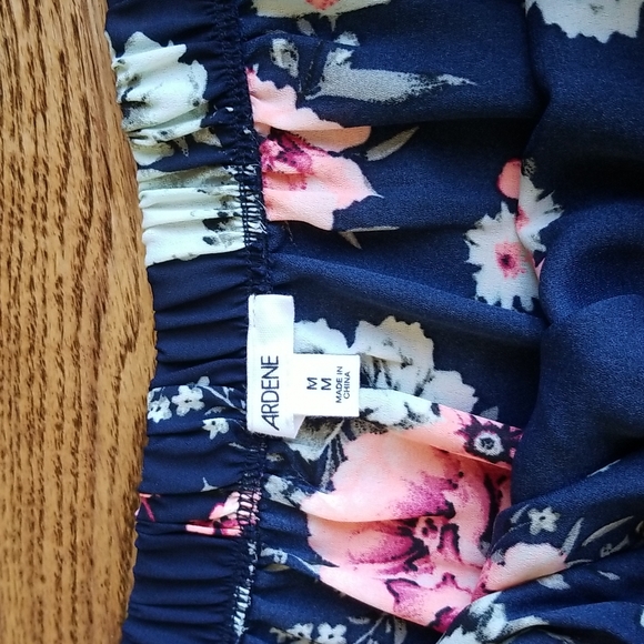 (M) NWT Ardene Floral Print Cold Shoulder Dress Summer Bohemian Indie Vacation - Picture 9 of 13